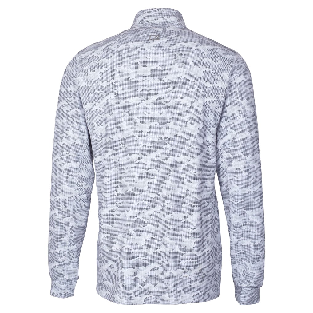 Inter Miami CF Cutter & Buck Traverse Stretch Eco Camo Print Quarter-Zip Pullover Top - Charcoal